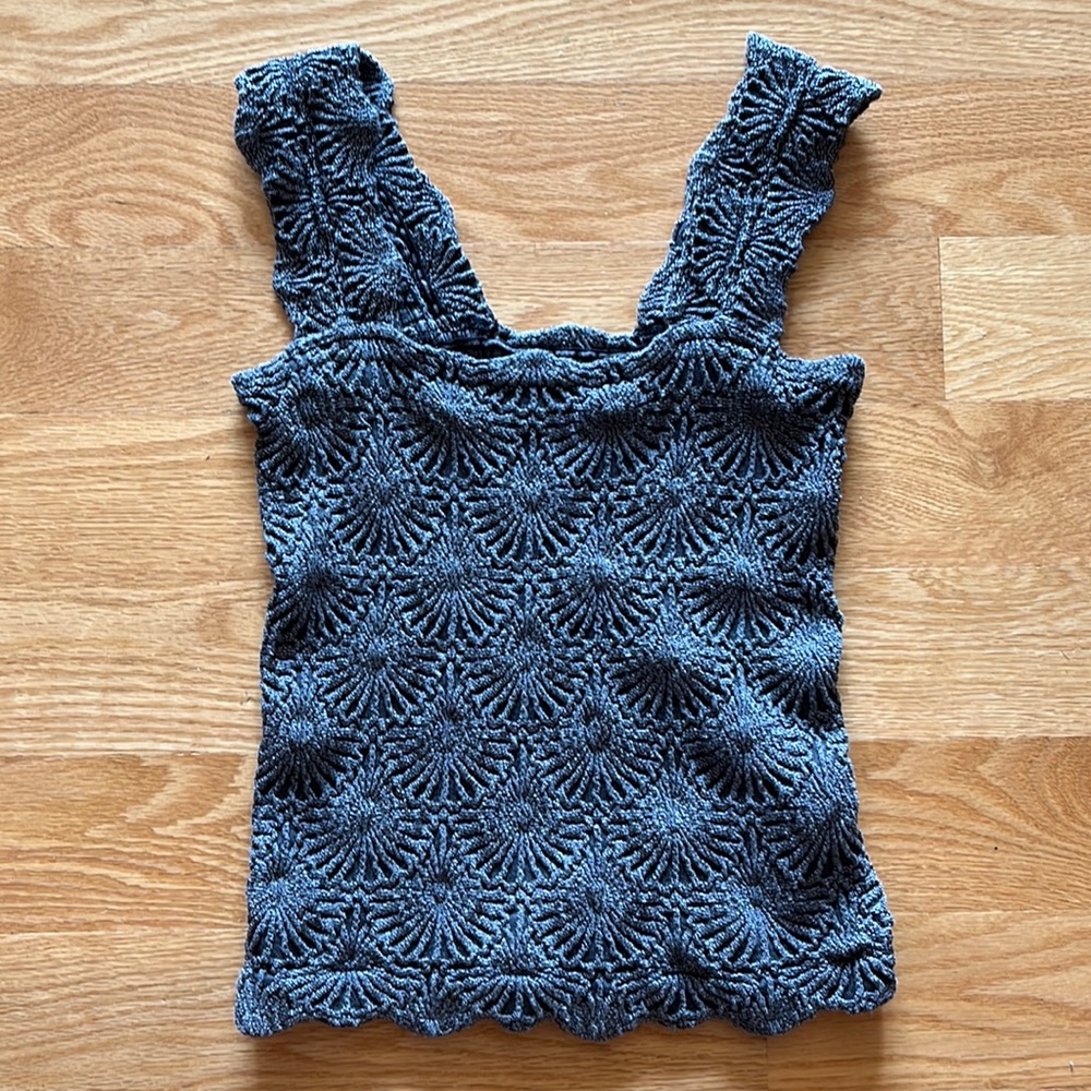Free People blue tank top